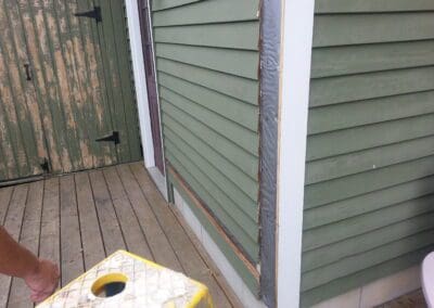 This is an exterior painting project in Bradly Scarborough Me