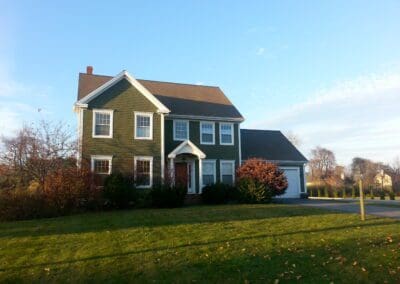 This is an exterior painting project in Bradly Scarborough Me
