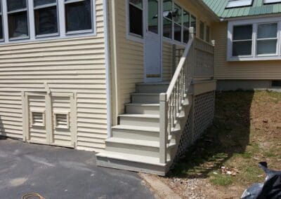 This is an exterior painting project in Goodwin Mills Limington Me