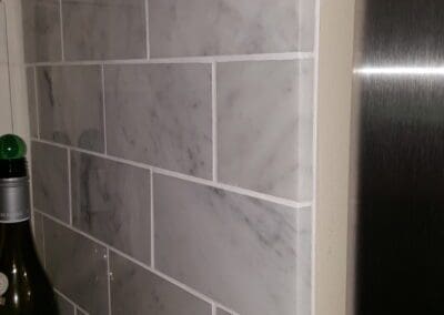 This is a kitchen tile backsplash project in Old Fort Cape Elizabeth Me