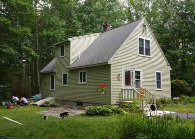 This is an exterior painting project in County Rd Limington Me