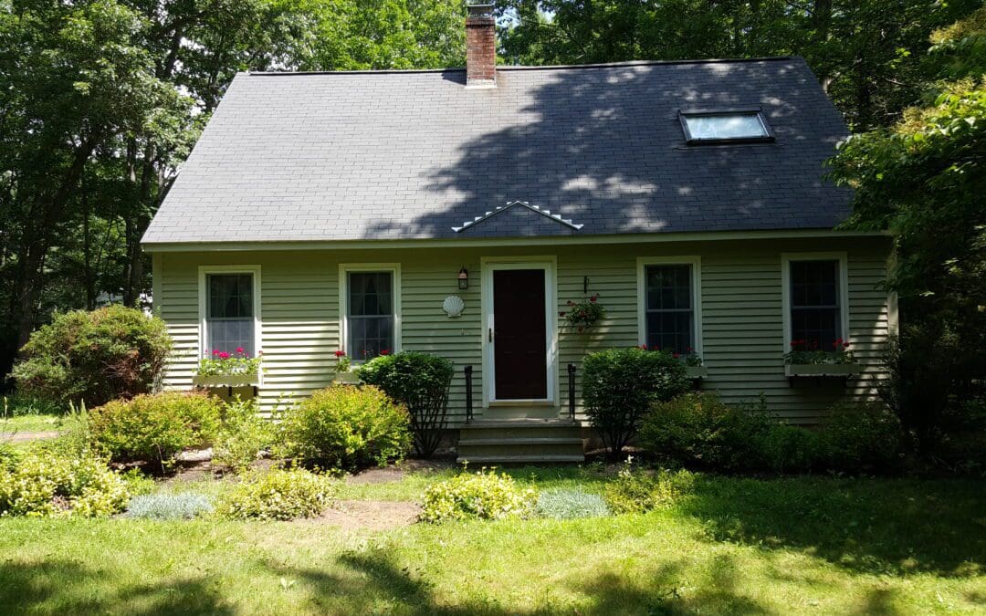 This is an exterior painting project in County Rd Limington Me