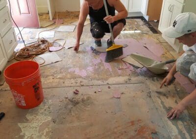 This is a flooring project in Portland ME