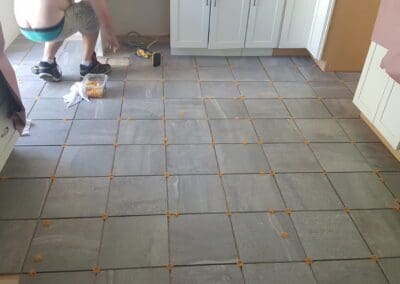 This is a flooring project in Portland ME