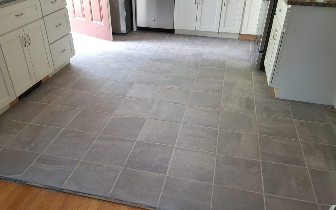 This is a flooring project in Portland ME