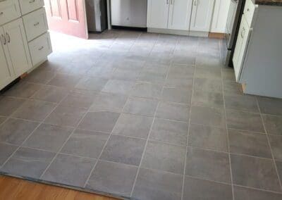 This is a flooring project in Portland ME