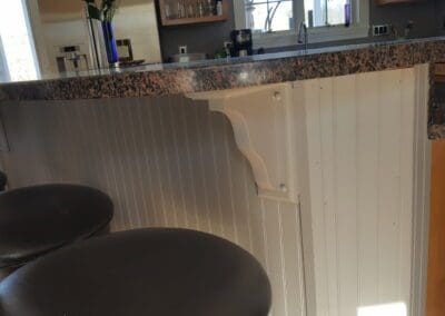This is a cabinet painting project in Biddeford ME