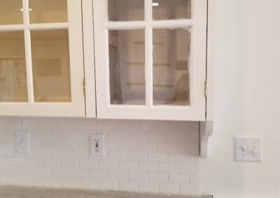 This is a kitchen cabinet painting project in Longwoods Rd Cumberland Me