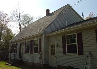 This is a roofing project in 302 Windham Me